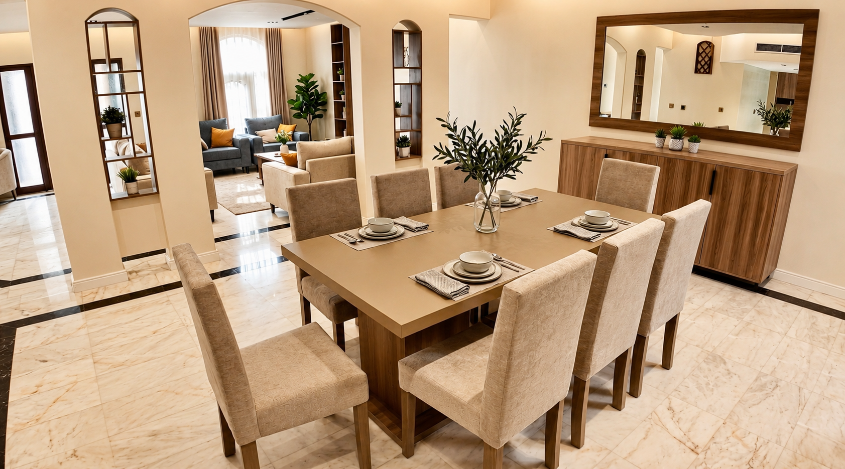 Villa B — living & dining
